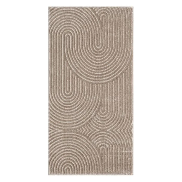 Denna produkten heter Bella Zen, tillverkad av Polyester & Polypropylen material med en vacker Mörkbeige färg - SE Mattor
