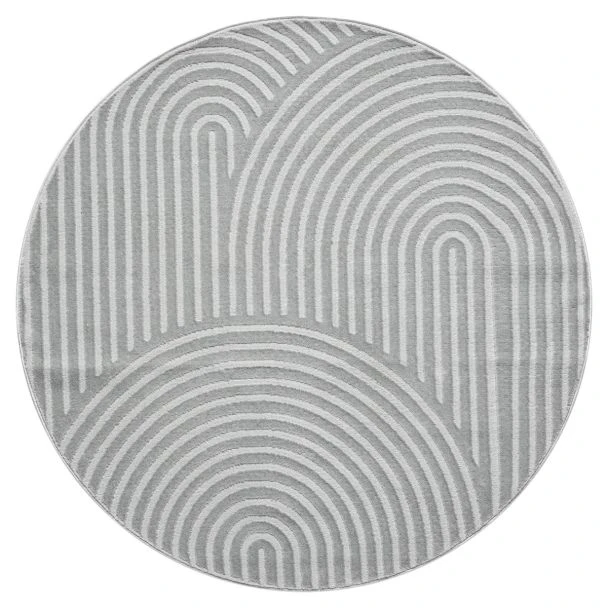 Denna produkten heter Bella Zen, tillverkad av Polyester & Polypropylen material med en vacker Grå färg - SE Mattor