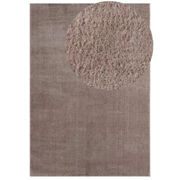 Denna produkten heter Cloudy, tillverkad av Polyester material med en vacker Taupe färg - SE Mattor