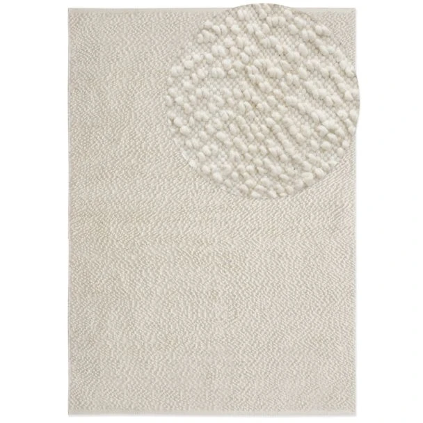 Denna produkten heter Edessa, tillverkad av 80% Ull & 20% Bomull material med en vacker Offwhite färg - SE Mattor