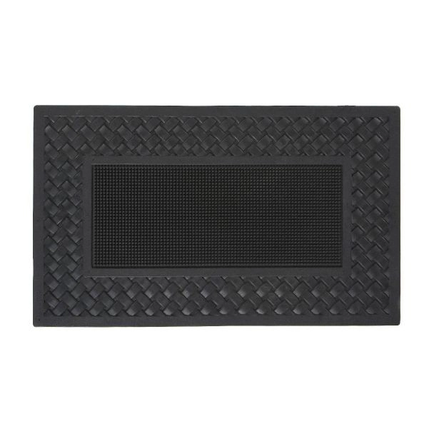 Denna produkten heter Flätad Pinmat, tillverkad av Polypropylen material med en vacker Svart färg - SE Mattor