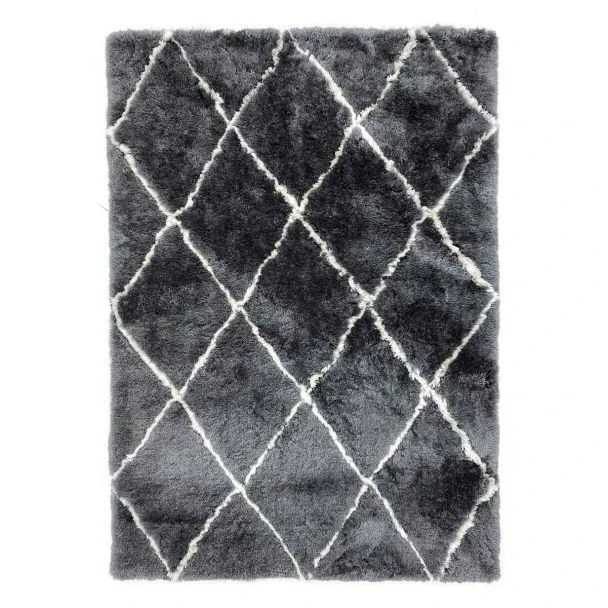 Denna produkten heter Meknes, tillverkad av Polyester material med en vacker Grå färg - SE Mattor