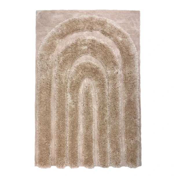Denna produkten heter Moody Bow, tillverkad av Polyester material med en vacker Beige färg - SE Mattor