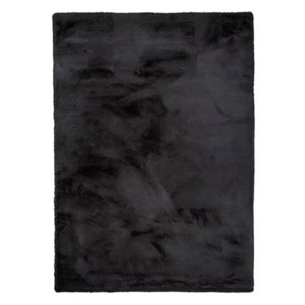 Denna produkten heter Rabbit Fur, tillverkad av Polyester material med en vacker Svart färg - SE Mattor