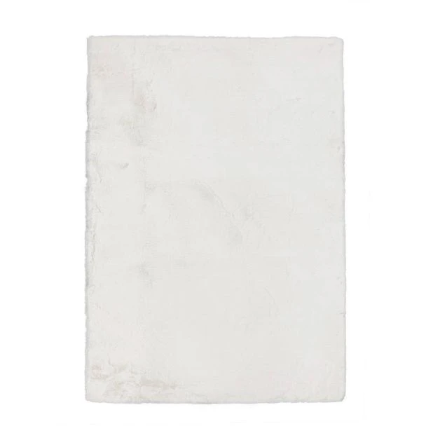 Denna produkten heter Rabbit Fur, tillverkad av Polyester material med en vacker Vit färg - SE Mattor