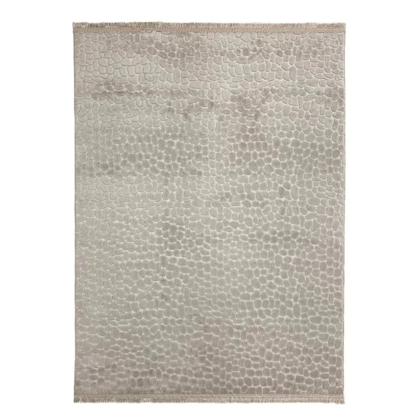 Denna produkten heter Reno Stone, tillverkad av Polyester material med en vacker Beige färg - SE Mattor