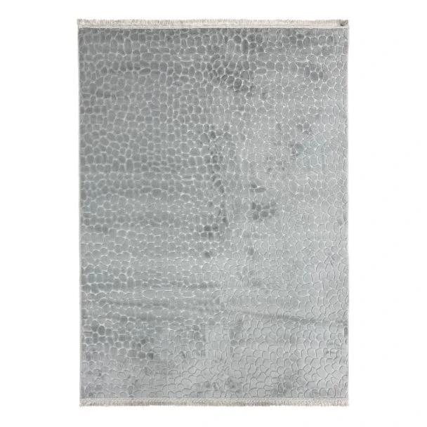 Denna produkten heter Reno Stone, tillverkad av Polyester material med en vacker Grå färg - SE Mattor
