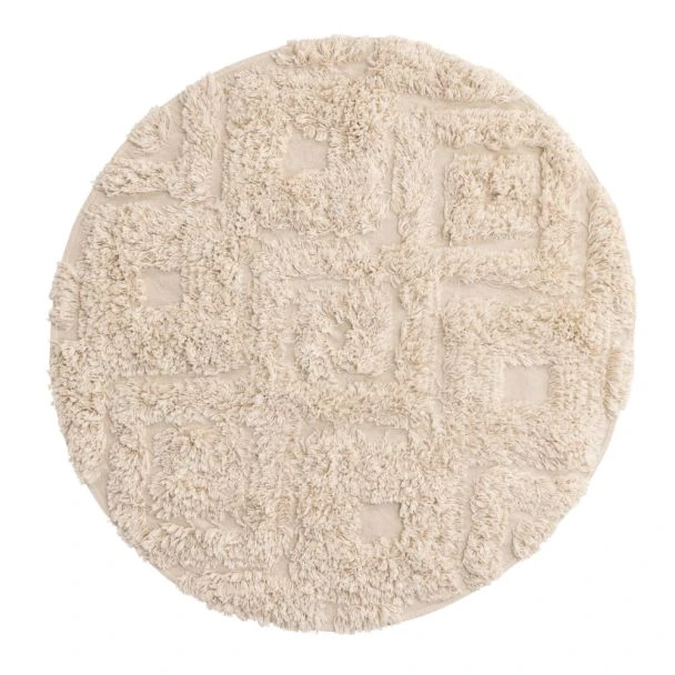 Rio Offwhite Rund Badrumsmatta