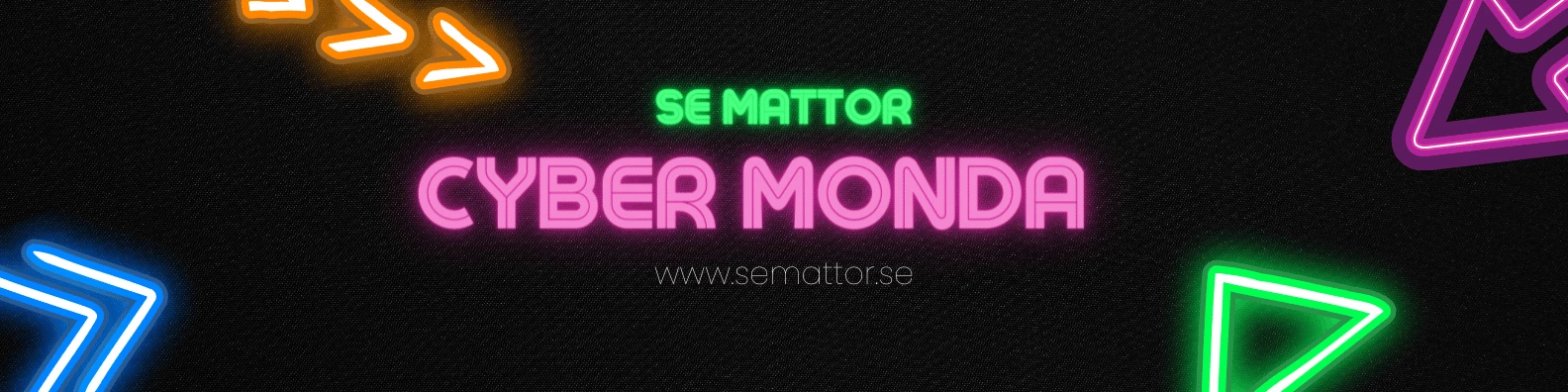 Banner-illustration för Cyber Monday hos SE Mattor