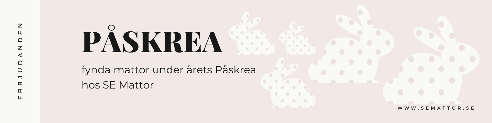 Banner-illustration för Påskrea hos SE Mattor.