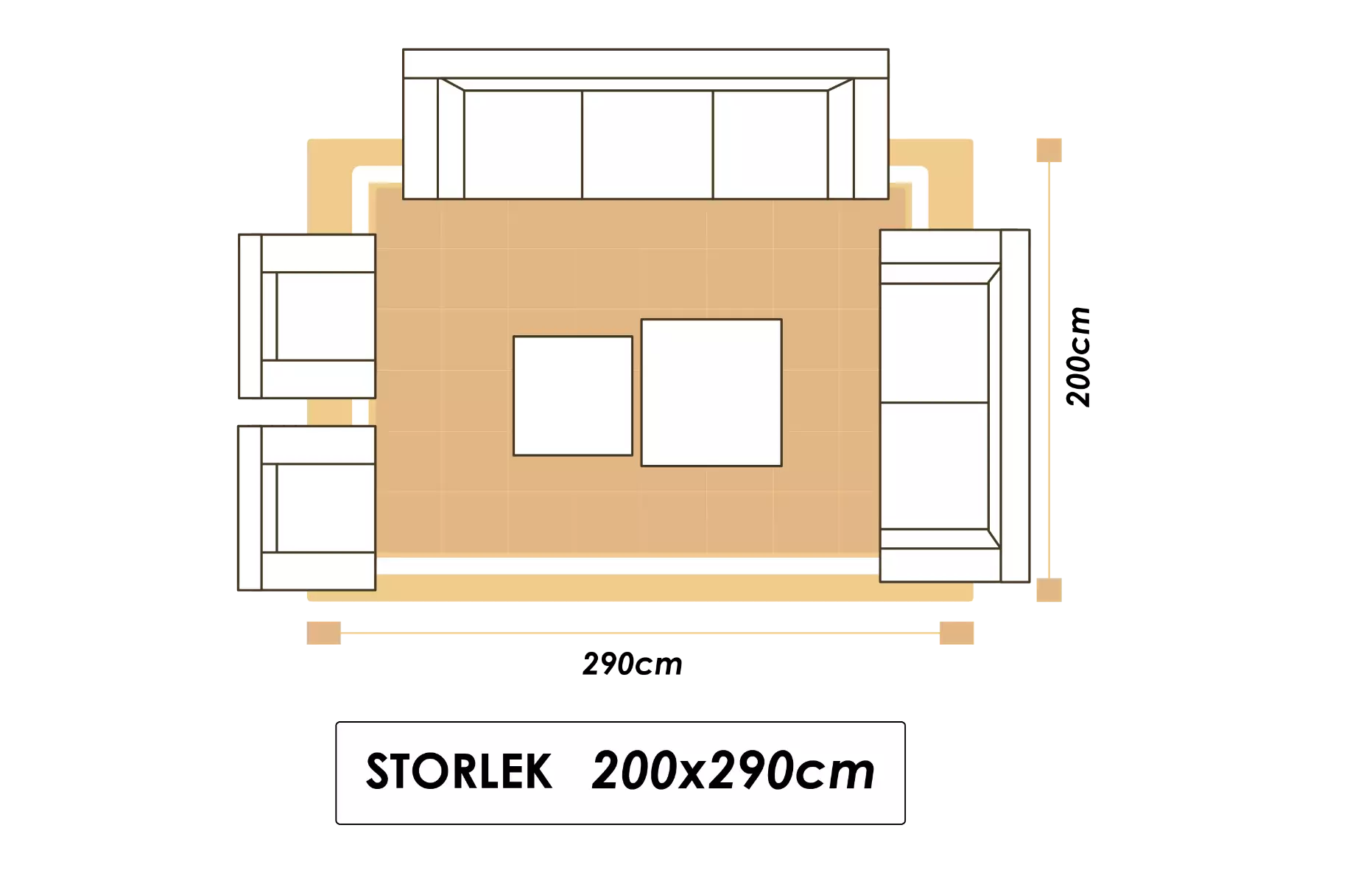 stor matta under soffa i vardagsrum