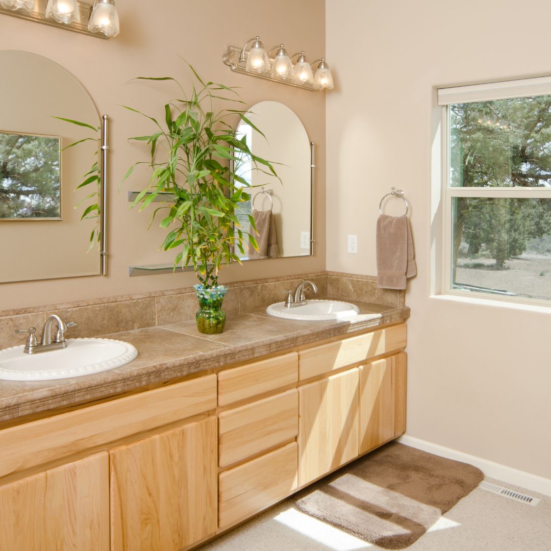 Mjuk och fin brun badrumsmatta set för badrummet, en klassiker som aldrig går ur tiden.